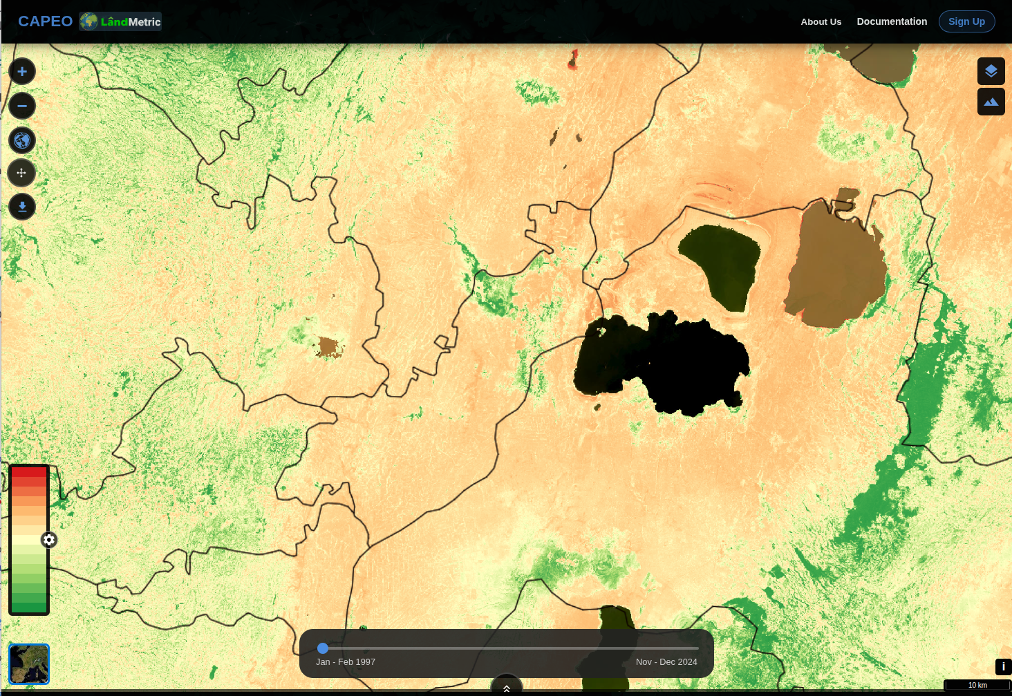 NDVI area in 1997