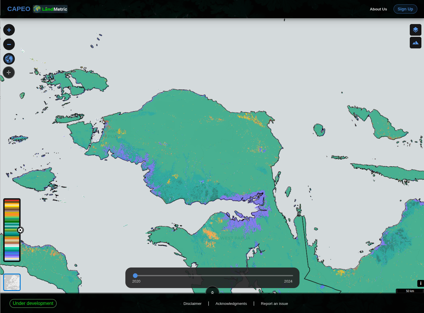 Oil-palm area in 2020